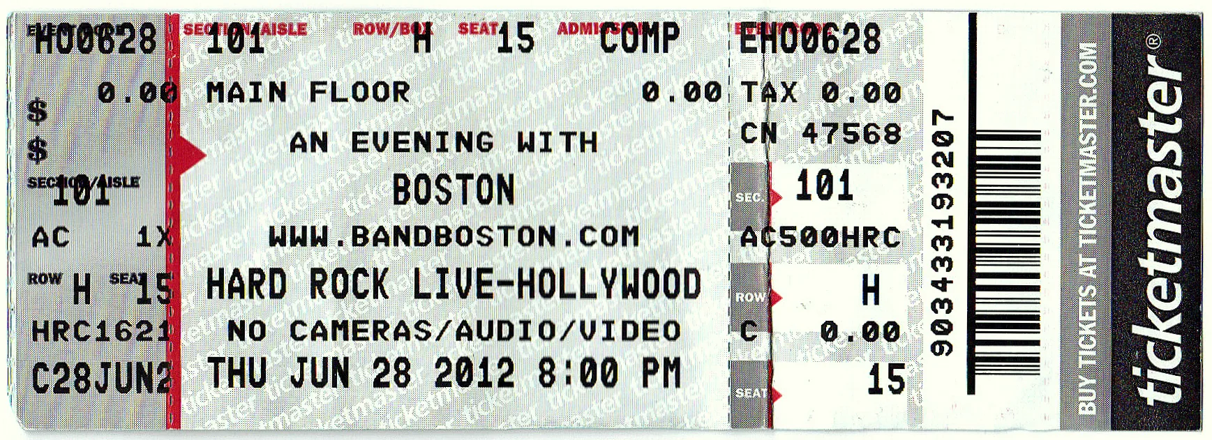 Ticket · Jun 28, 2012