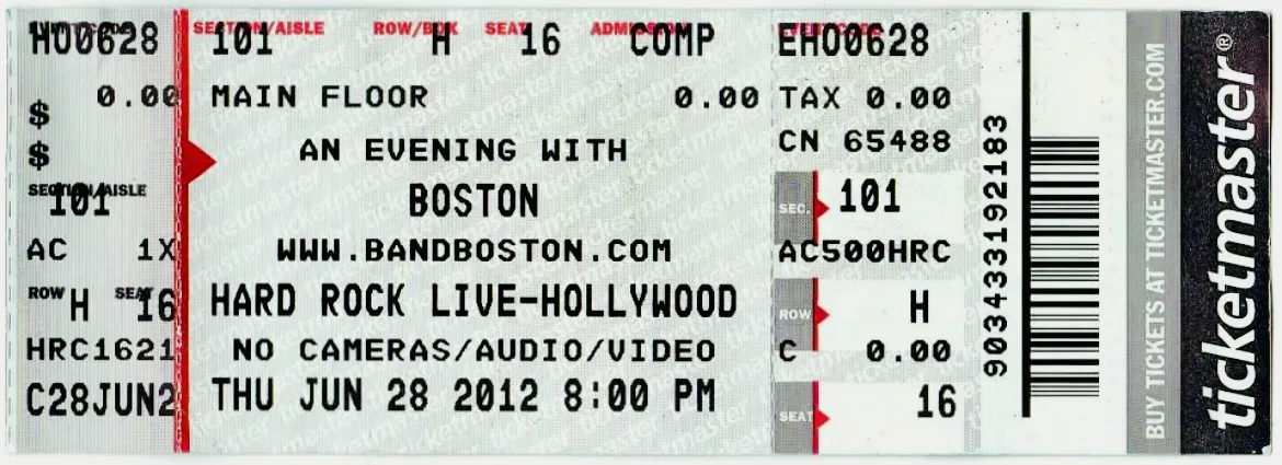 Ticket · Jun 28, 2012