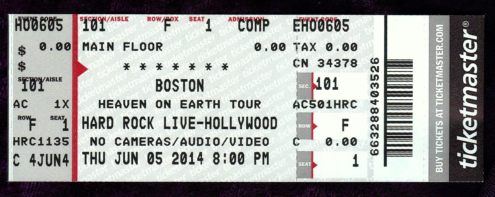 Ticket · Jun 5, 2014