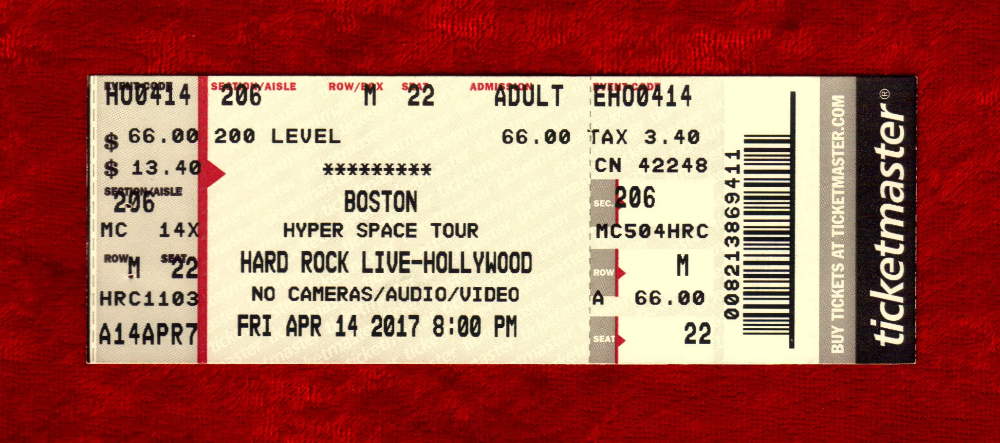 Ticket · Apr 14, 2017