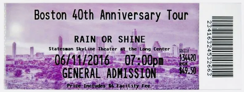 Ticket · Jun 11, 2016