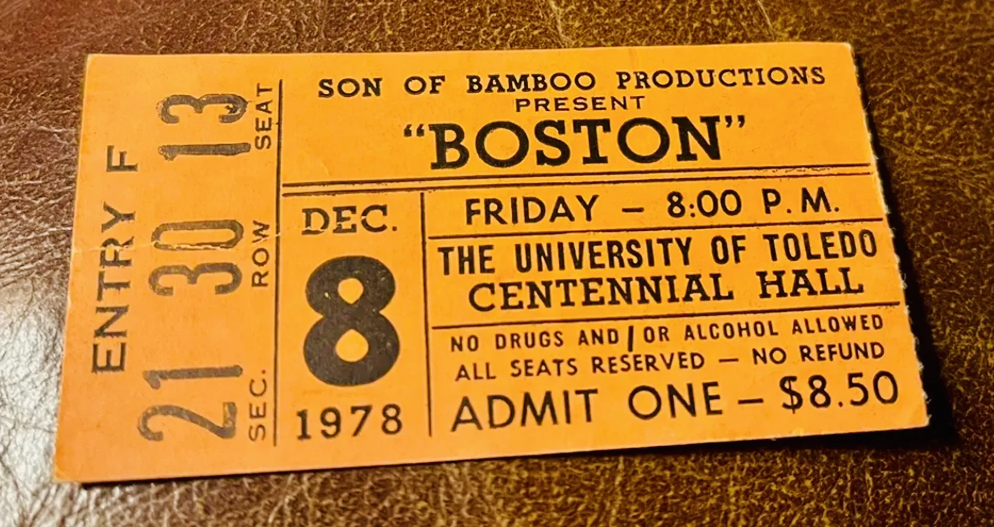 Ticket · Dec 8, 1978