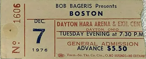 Ticket · Dec 7, 1976
