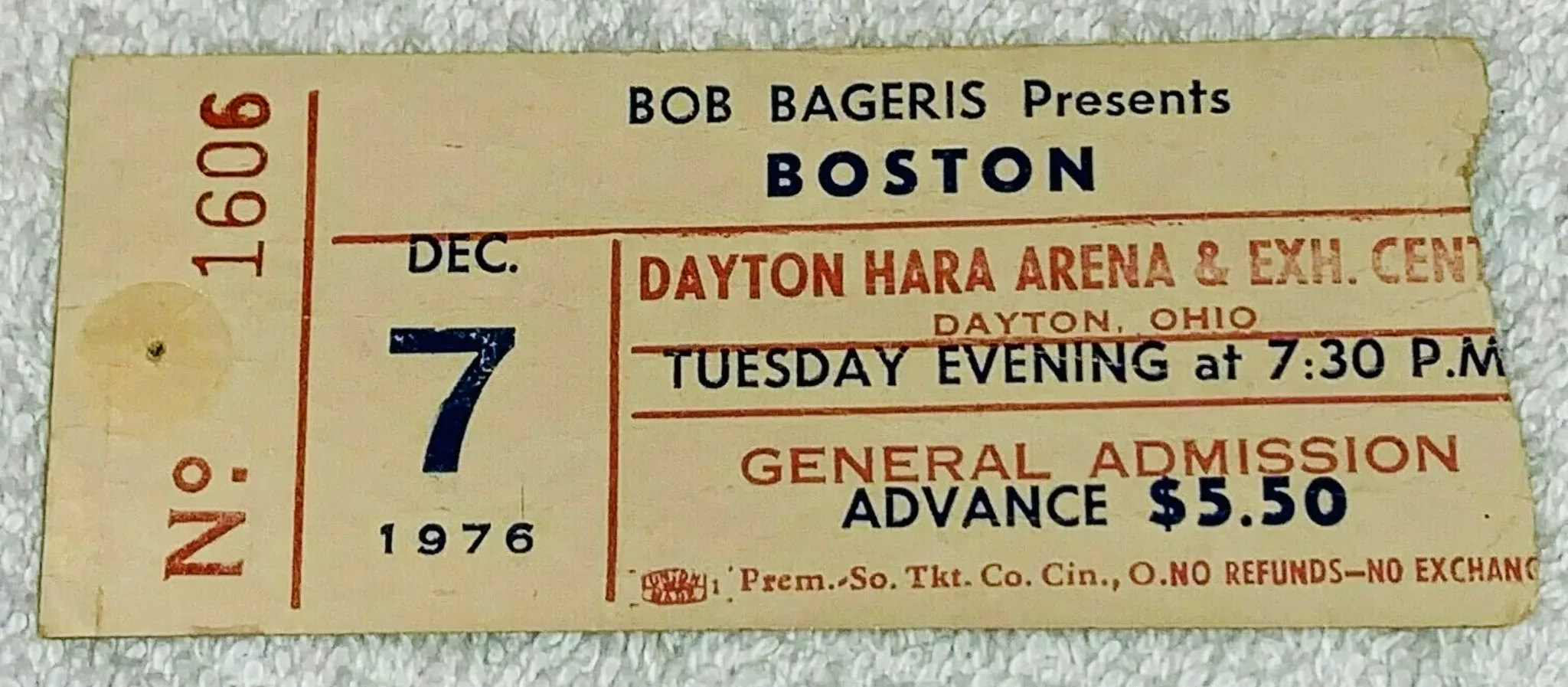 Ticket · Dec 7, 1976