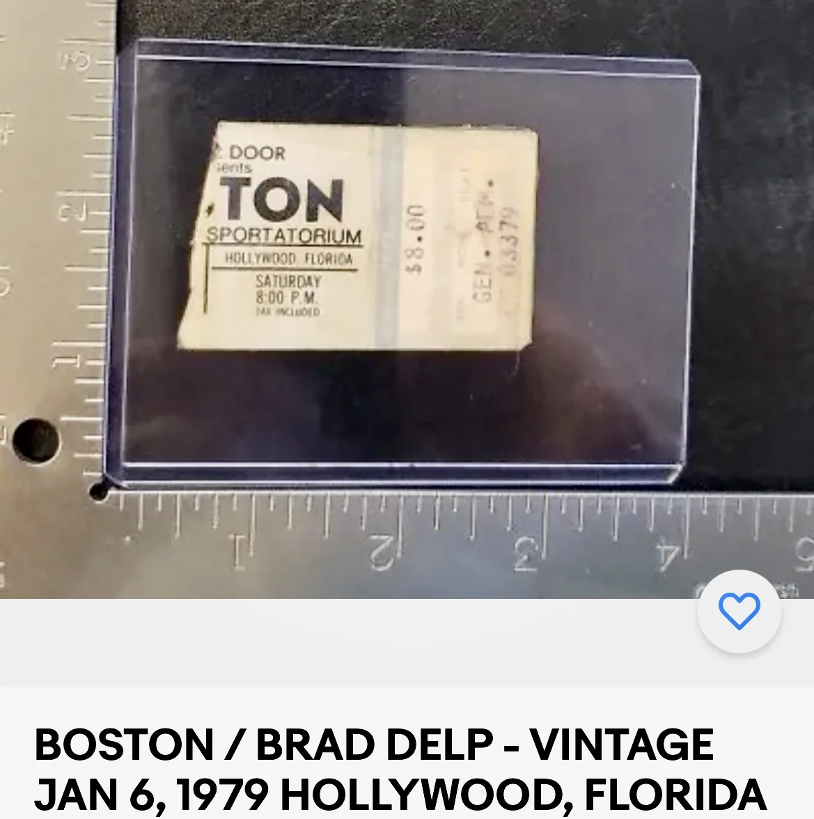 Ticket · Jan 6, 1979