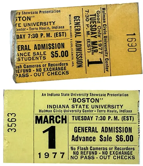 Ticket · Mar 1, 1977