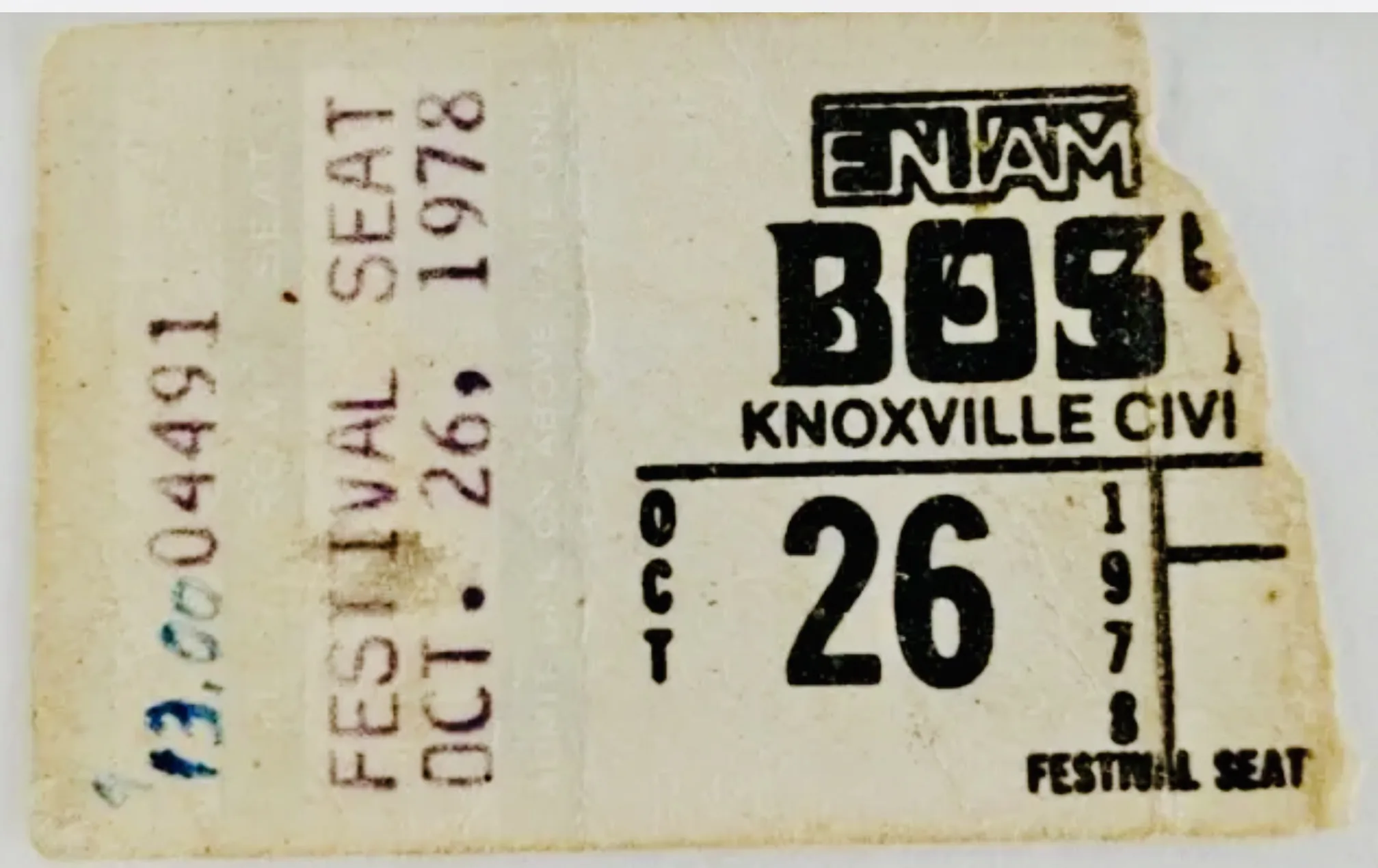 Ticket · Oct 26, 1978