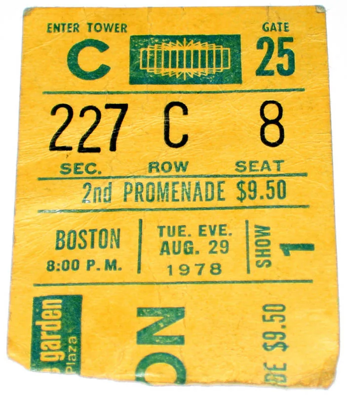 Ticket · Aug 29, 1978