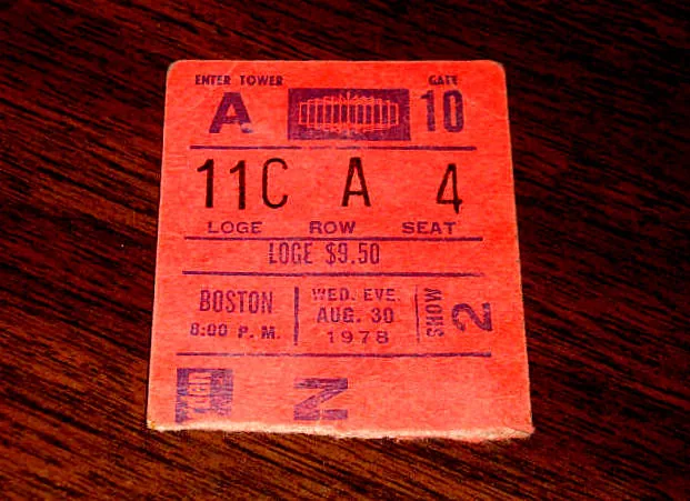 Ticket · Aug 29, 1978