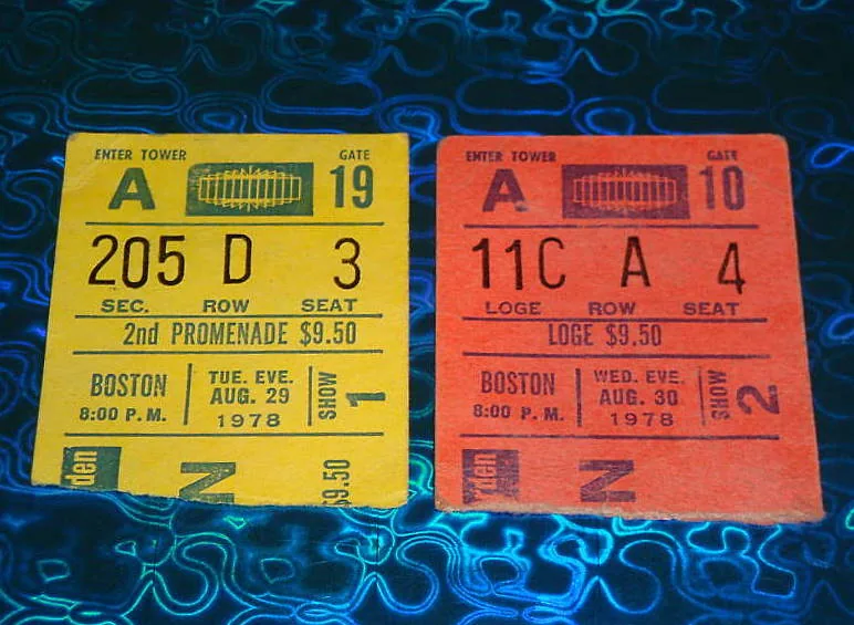 Ticket · Aug 26, 1978