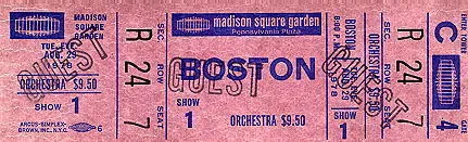 Ticket · Aug 25, 1978
