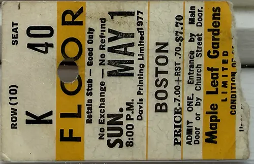 Ticket · May 1, 1977