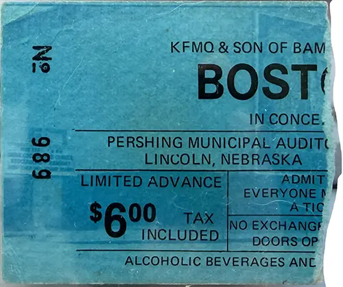 Ticket · Oct 29, 1976