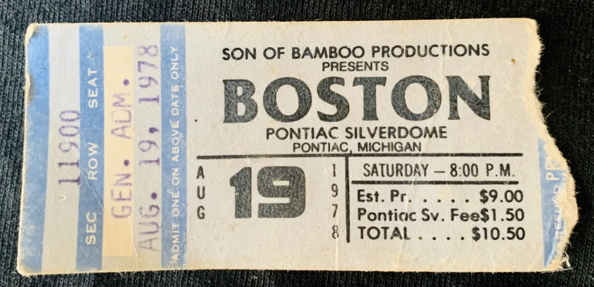 Ticket · Aug 19, 1978