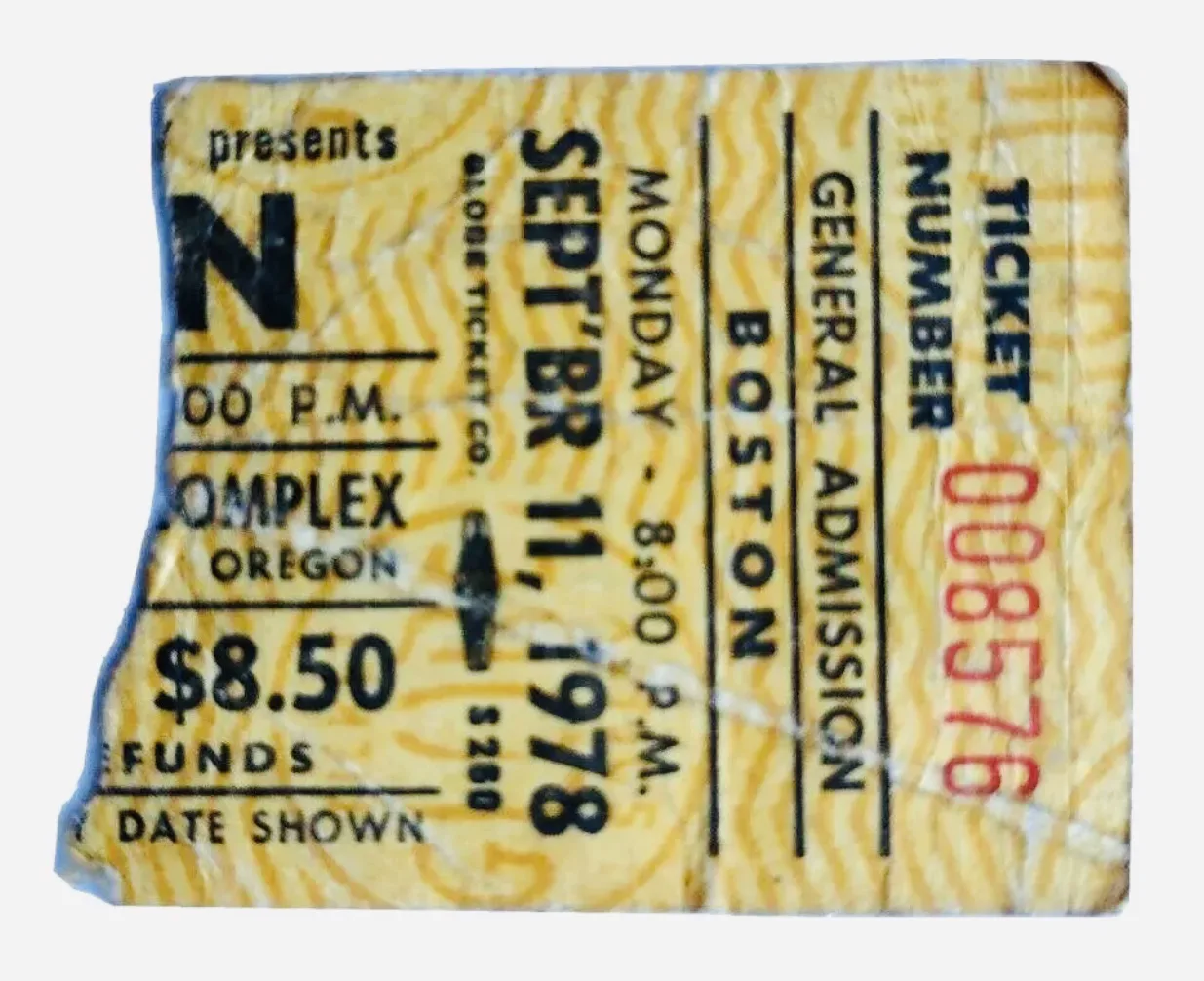 Ticket · Sep 11, 1978