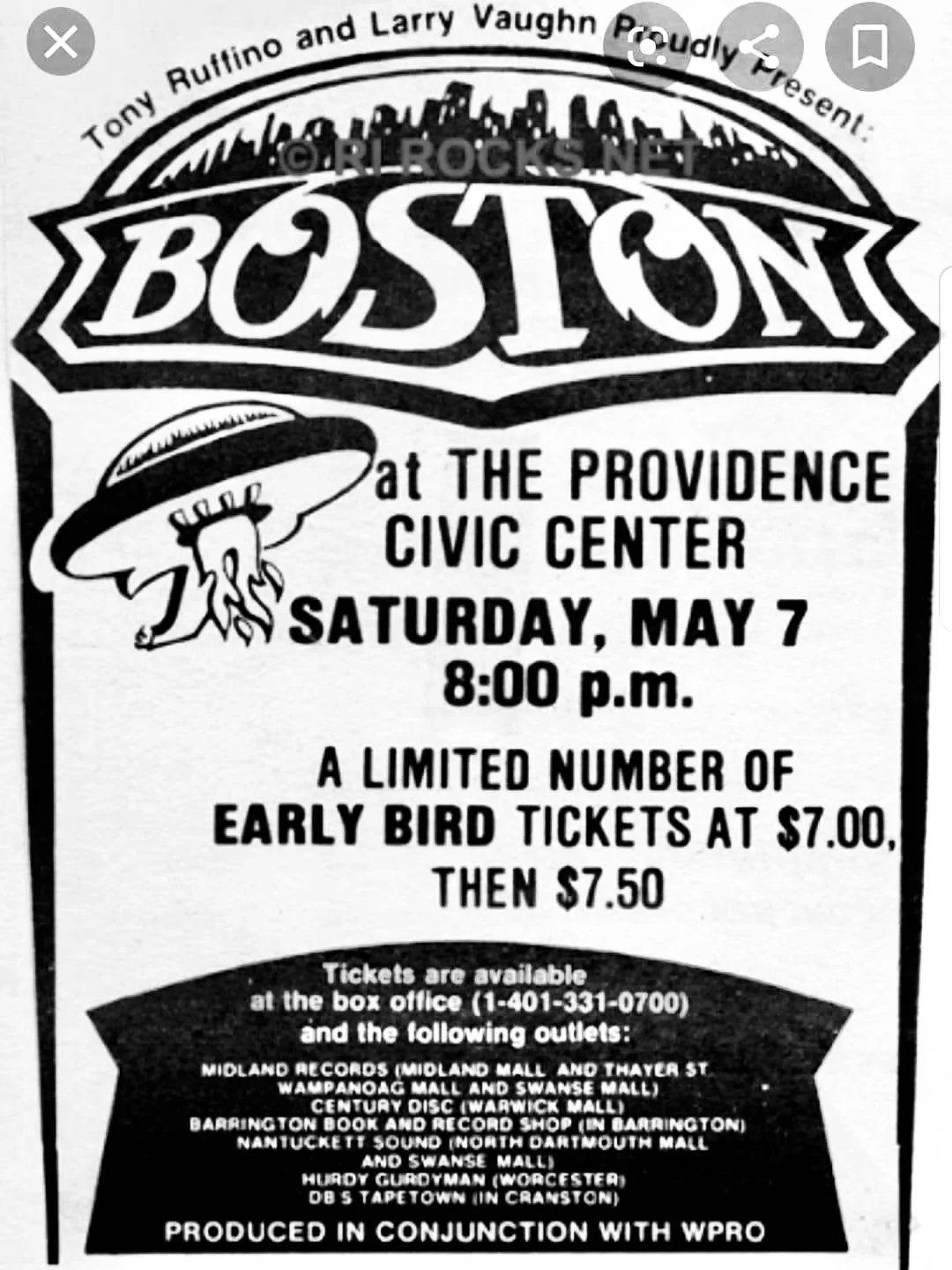 Ticket · May 7, 1977