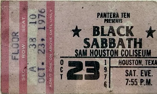 Ticket · Oct 23, 1976