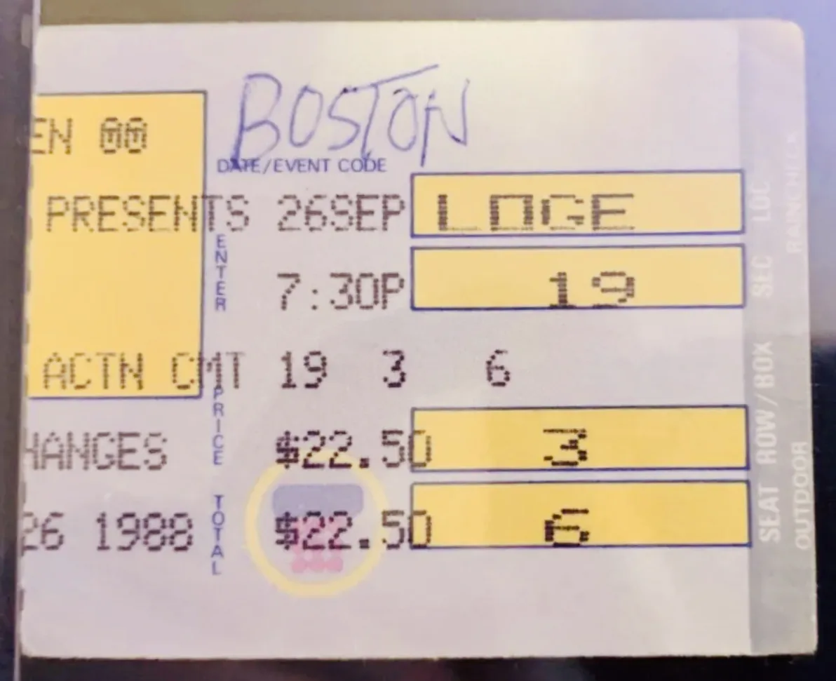 Ticket · Sep 26, 1988