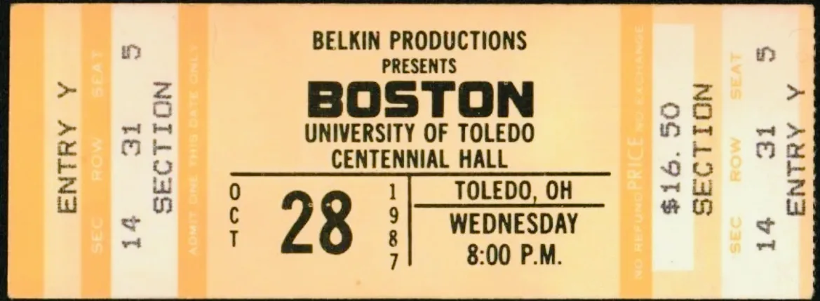 Ticket · Oct 28, 1987