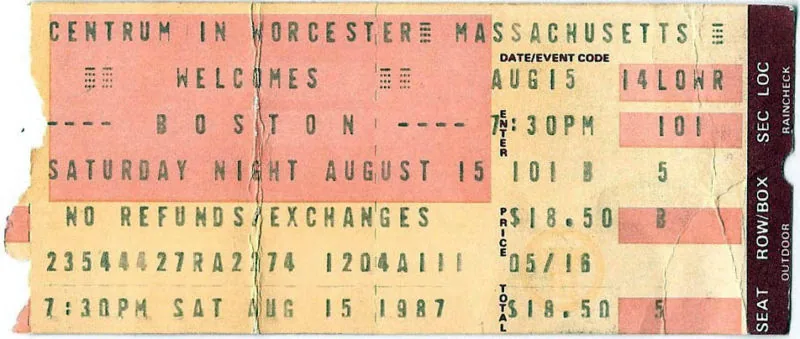 Ticket · Aug 15, 1987