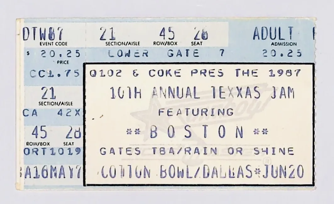 Ticket · Jun 20, 1987