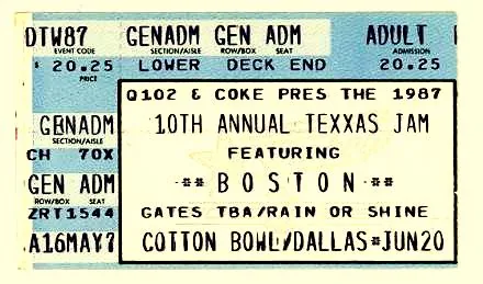Ticket · Jun 20, 1987