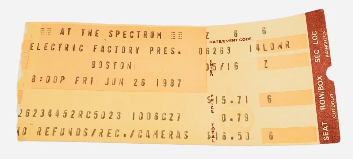 Ticket · Jun 26, 1987