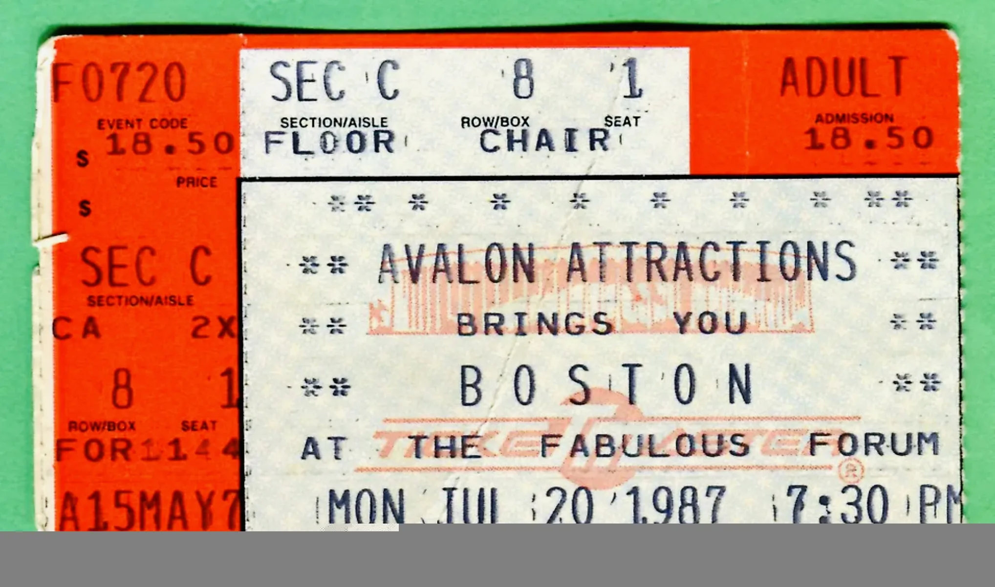 Ticket · Jul 20, 1987