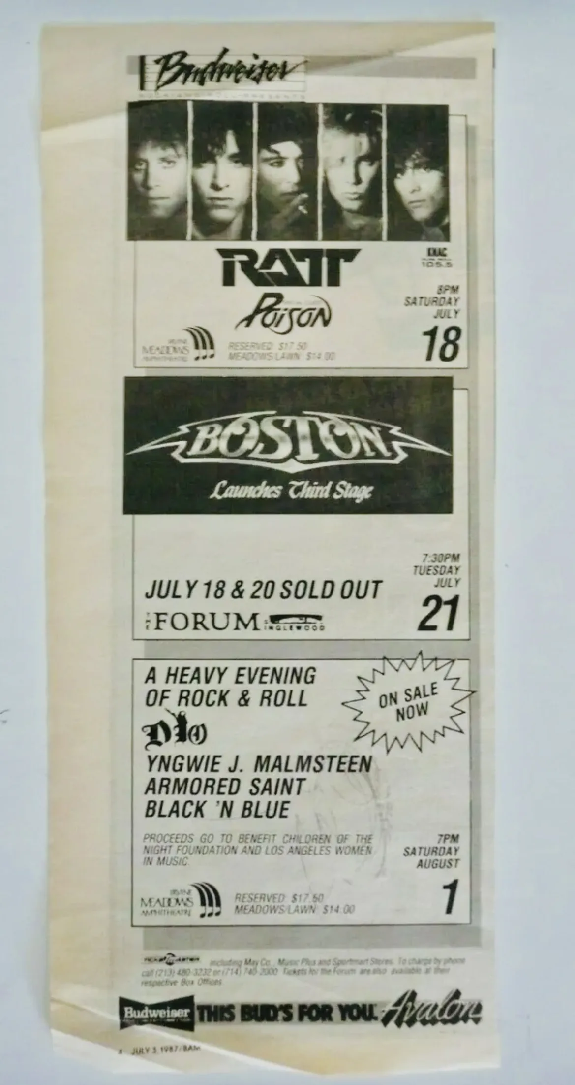 Ticket · Jul 18, 1987