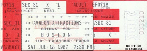 Ticket · Jul 18, 1987