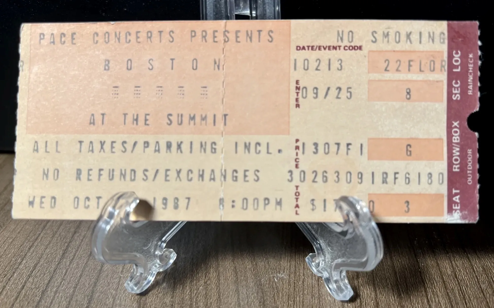 Ticket · Oct 21, 1987