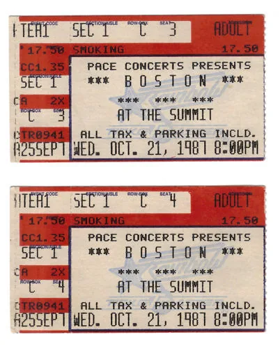 Ticket · Oct 21, 1987