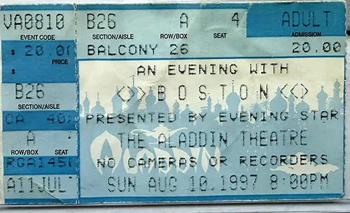 Ticket · Aug 10, 1997