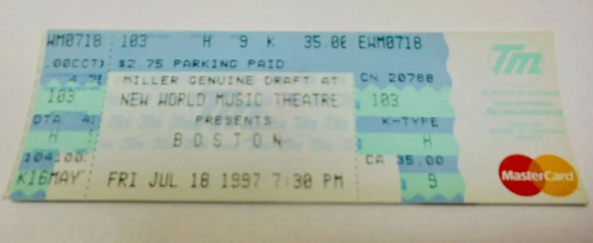 Ticket · Jul 18, 1997